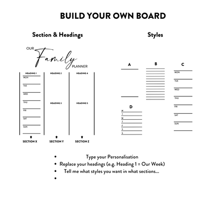 Family Fridge Planner – Personalised Acrylic